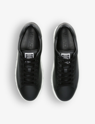Versace Black Greca Sneakers In Black