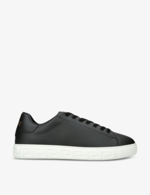 Shop Versace Greca Shell Low-top Trainers In Black