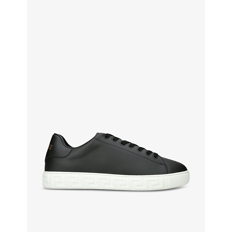 Shop Versace Greca Shell Low-top Trainers In Black