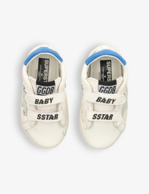 Shop Golden Goose White/oth Baby School Graphic-print Leather Low-top Trainers 0-12 Months