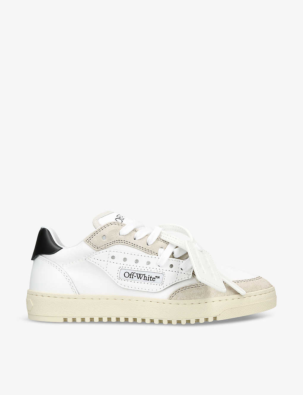Shop Off-white C/o Virgil Abloh Women's White/blk 5.0 Leather And Textile Low-top Trainers