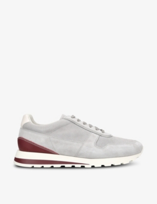 BRUNELLO CUCINELLI: Runner suede low-top trainers