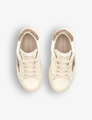 Shop Golden Goose Boys White/oth Kids May Glitter-star Low-top Leather Trainers 6 Months-5 Years