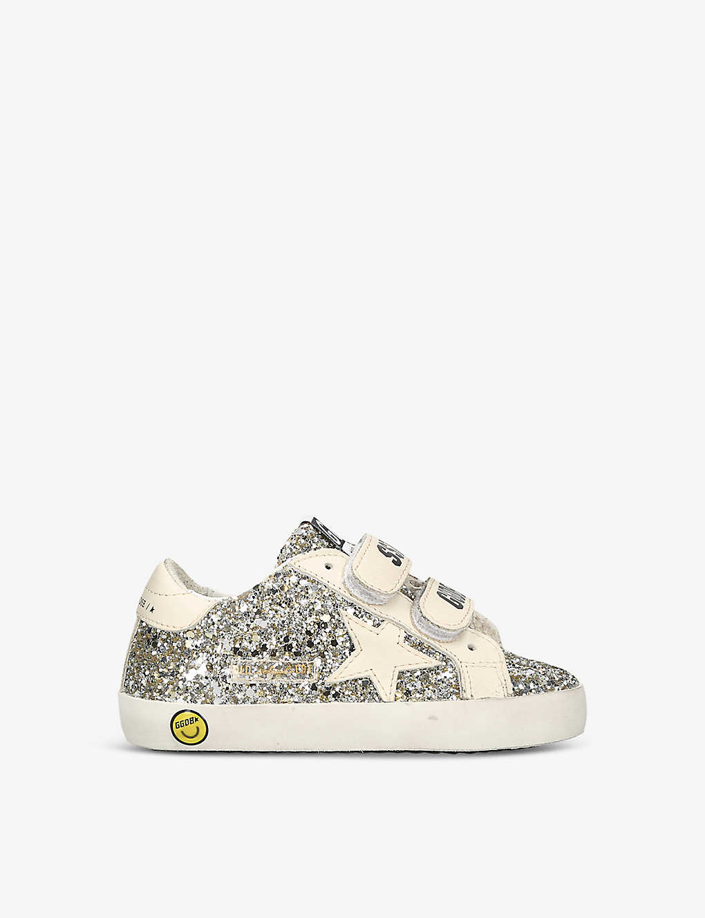 Golden Goose Boys Gold Kids Old School Glitter-embellished Leather Low-top Trainers 6 Months-5 Years