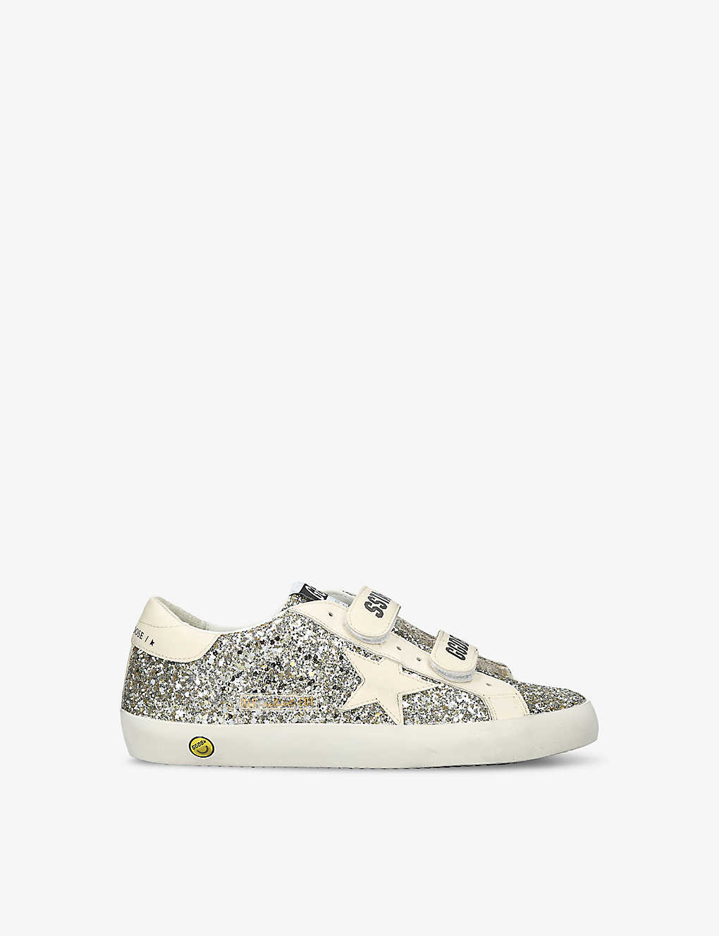 Golden Goose Boys Gold Kids Old School Glitter-embellished Leather Low-top Trainers 9-12 Years