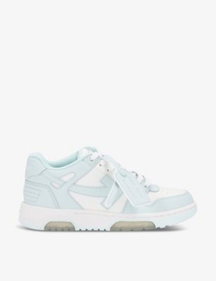 OFF-WHITE C/O VIRGIL ABLOH: Out Of Office logo-embroidered leather low-top trainers