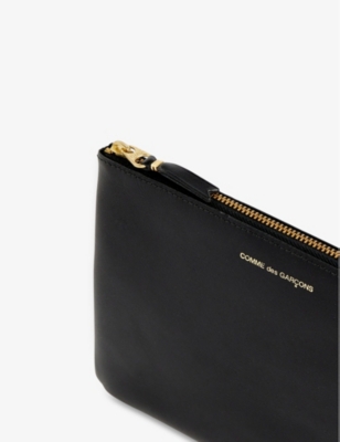 Shop Comme Des Garçons Comme Des Garcons Womens Black Classic Logo-print Leather Wallet