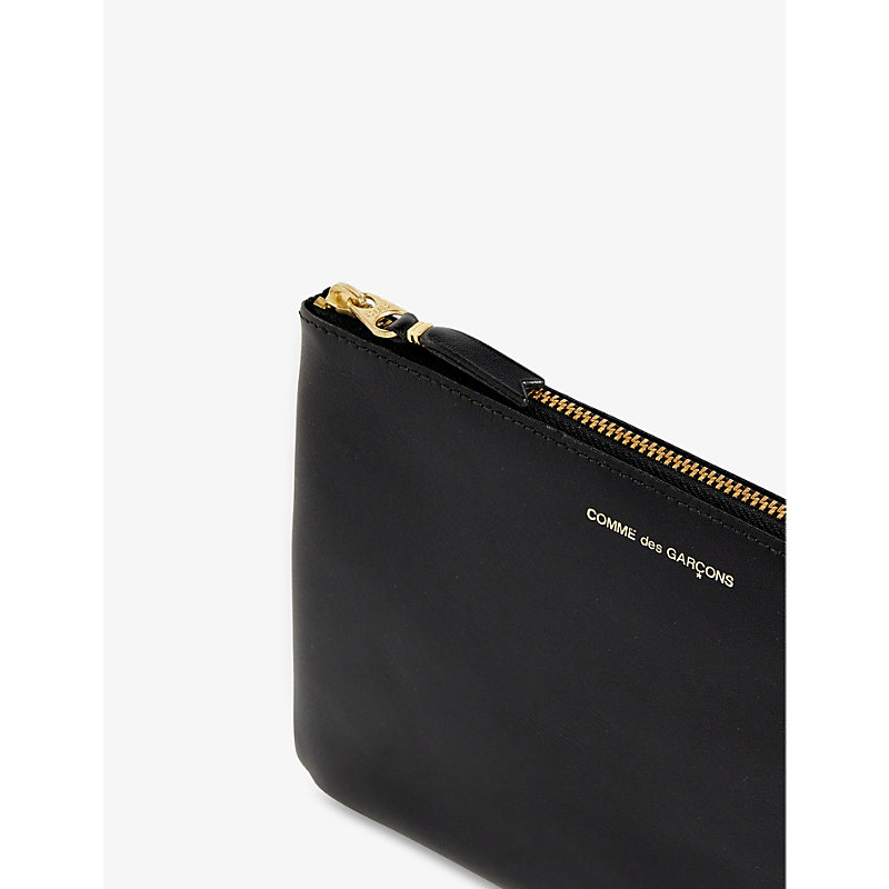 Shop Comme Des Garçons Comme Des Garcons Womens Black Classic Logo-print Leather Wallet