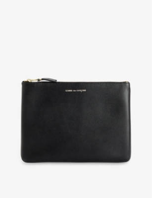 COMME DES GARCONS: Classic logo-print leather wallet