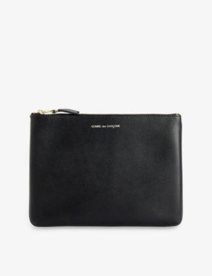 Comme Des Garçons Classic Logo-print Leather Wallet In Black