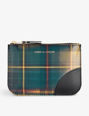 COMME DES GARCONS: Tartan shell purse