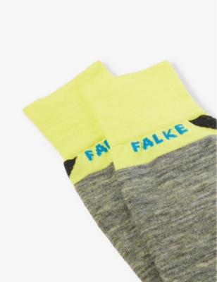 Shop Falke Sk4 Abstract-pattern Knee-high Wool-blend Knitted Socks In Limepunch