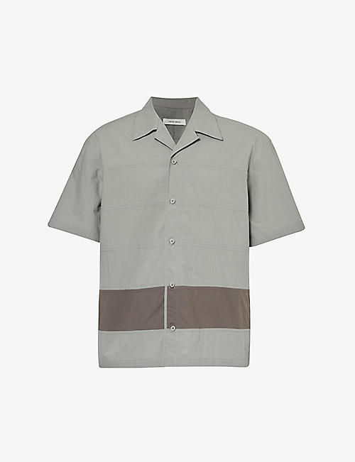 CRAIG GREEN: Barrel colour-blocked regular-fit cotton shirt