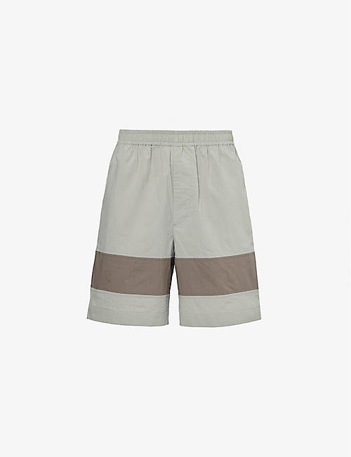 CRAIG GREEN: Barrel colour-blocked regular-fit cotton shorts