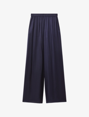 REISS: Yara elasticated-waist wide-leg woven trousers