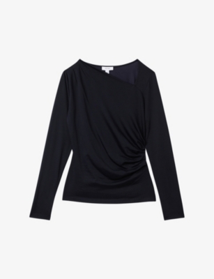 Womens Hanro black Yoga Long-Sleeved Wrap Top | Harrods UK