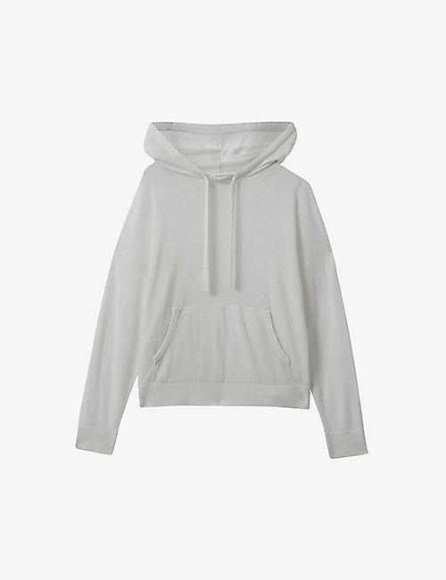 REISS: Candy relaxed-fit cotton and linen-blend hoody