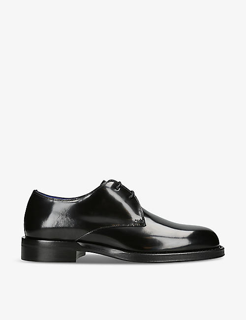 BURBERRY: Tux patent-leather Derby shoes