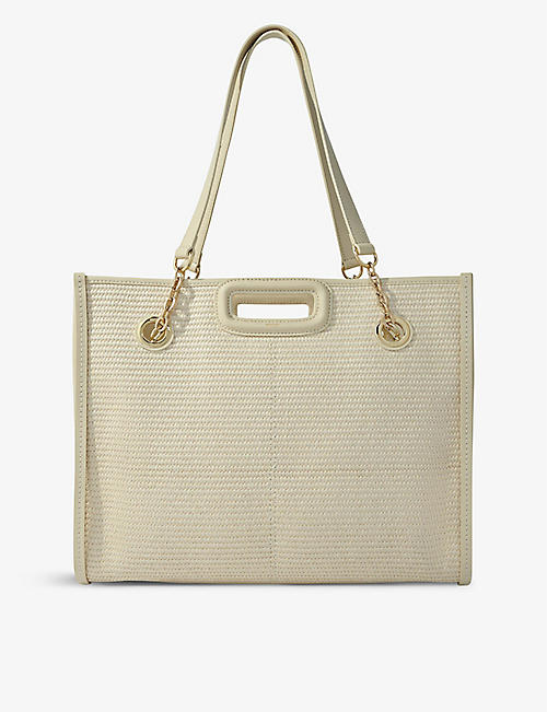 MAJE: Logo-embossed double-strap woven bag