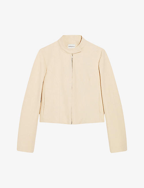 CLAUDIE PIERLOT: Stand-collar long-sleeve cotton jacket