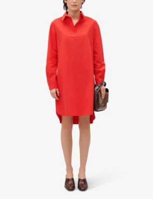Shop Claudie Pierlot Womens Rouges V-neck Cotton Mini Dress