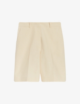 CLAUDIE PIERLOT: Mid-rise straight-leg cotton shorts