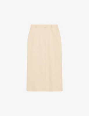 CLAUDIE PIERLOT: Split-hem cotton midi skirt