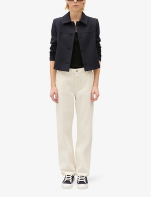 CLAUDIE PIERLOT: Volcan cropped wool-blend coat