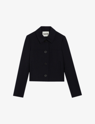 CLAUDIE PIERLOT: Volcan cropped wool-blend coat