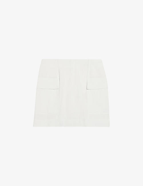 CLAUDIE PIERLOT: Patch-pocket stretch-cotton mini skirt