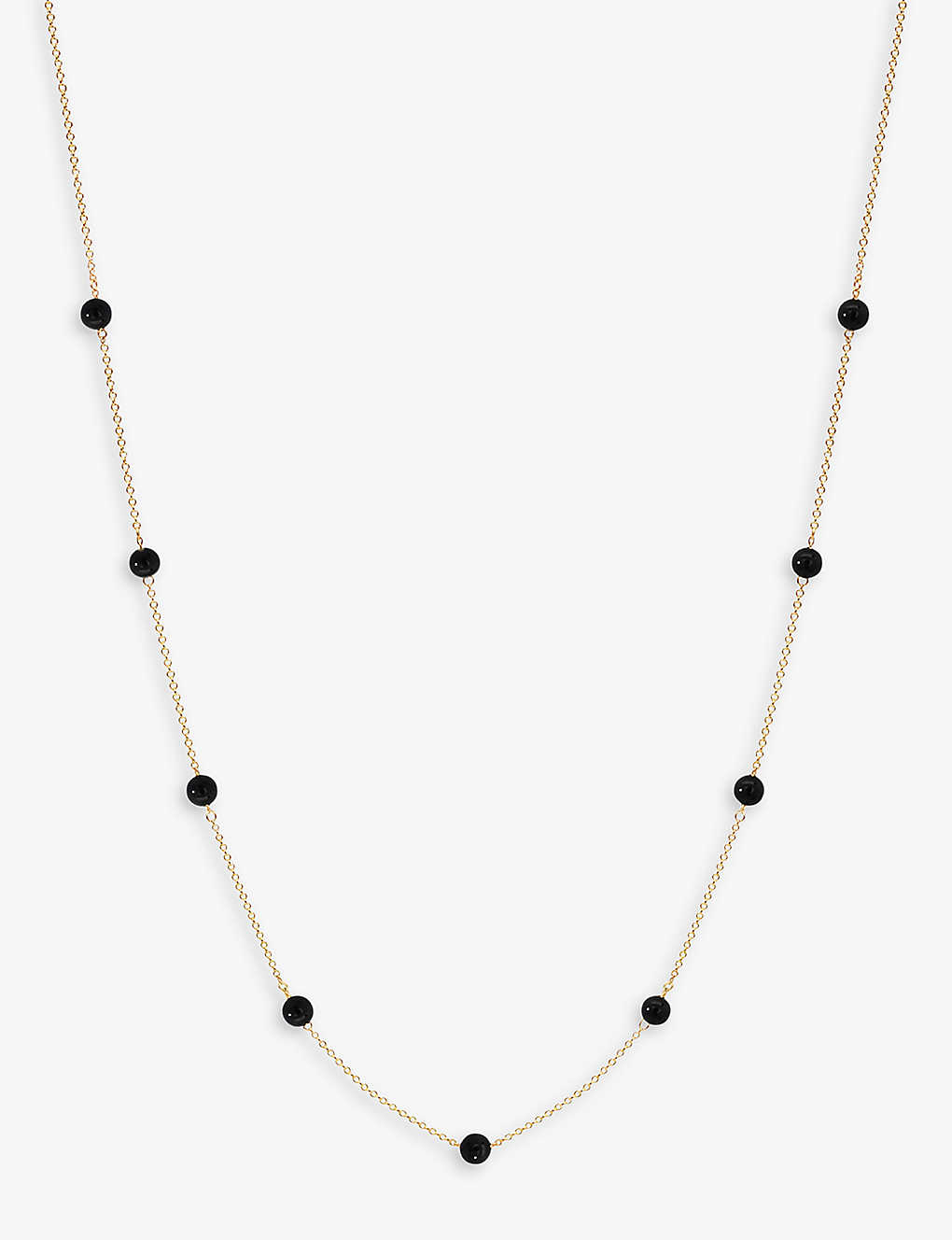 The Alkemistry Womens Yellow Gold Beaded 18ct Yellow-gold And Onyx Necklace