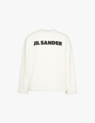 JIL SANDER: Logo-print long-sleeved cotton-jersey T-shirt