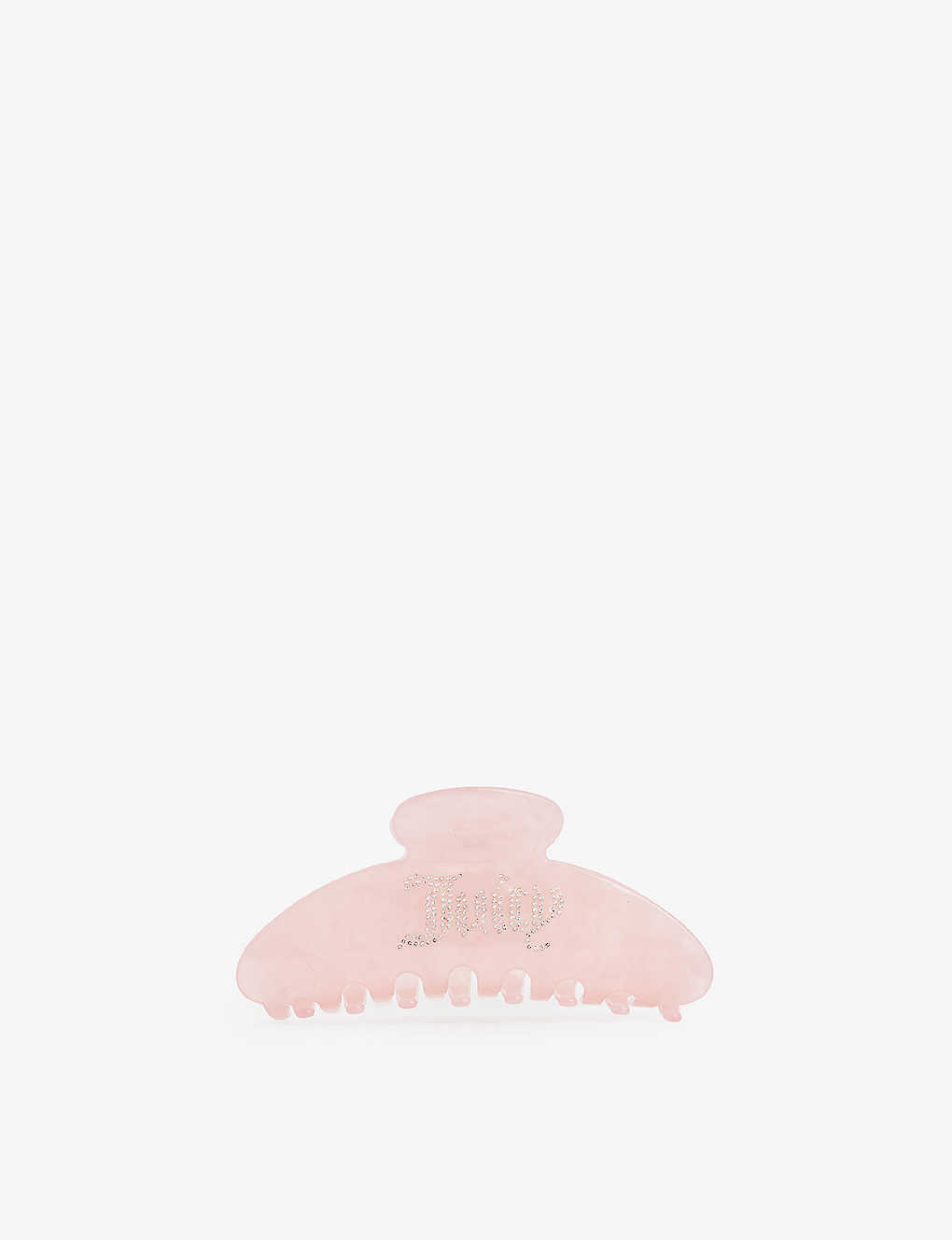 Juicy Couture Womens Pink Brand-print Acetate Hair Clip