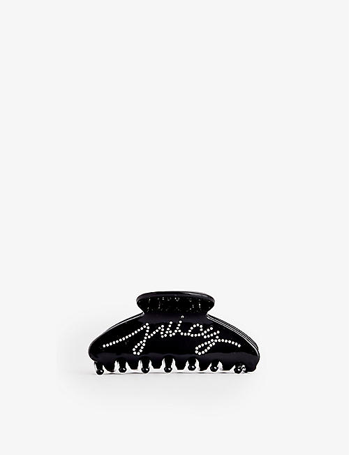 JUICY COUTURE: Brand-print acetate hair clip