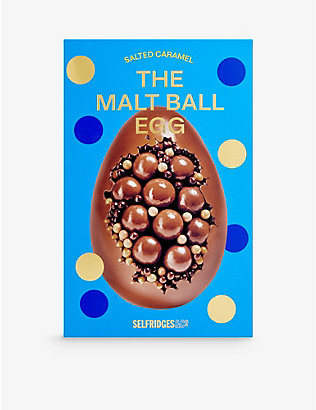 SELFRIDGES SELECTION: The Malt Ball Egg salted caramel Easter egg 260g