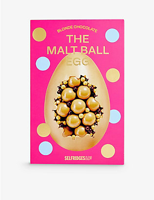 SELFRIDGES SELECTION: The Malt Ball Egg blonde chocolate Easter egg 260g