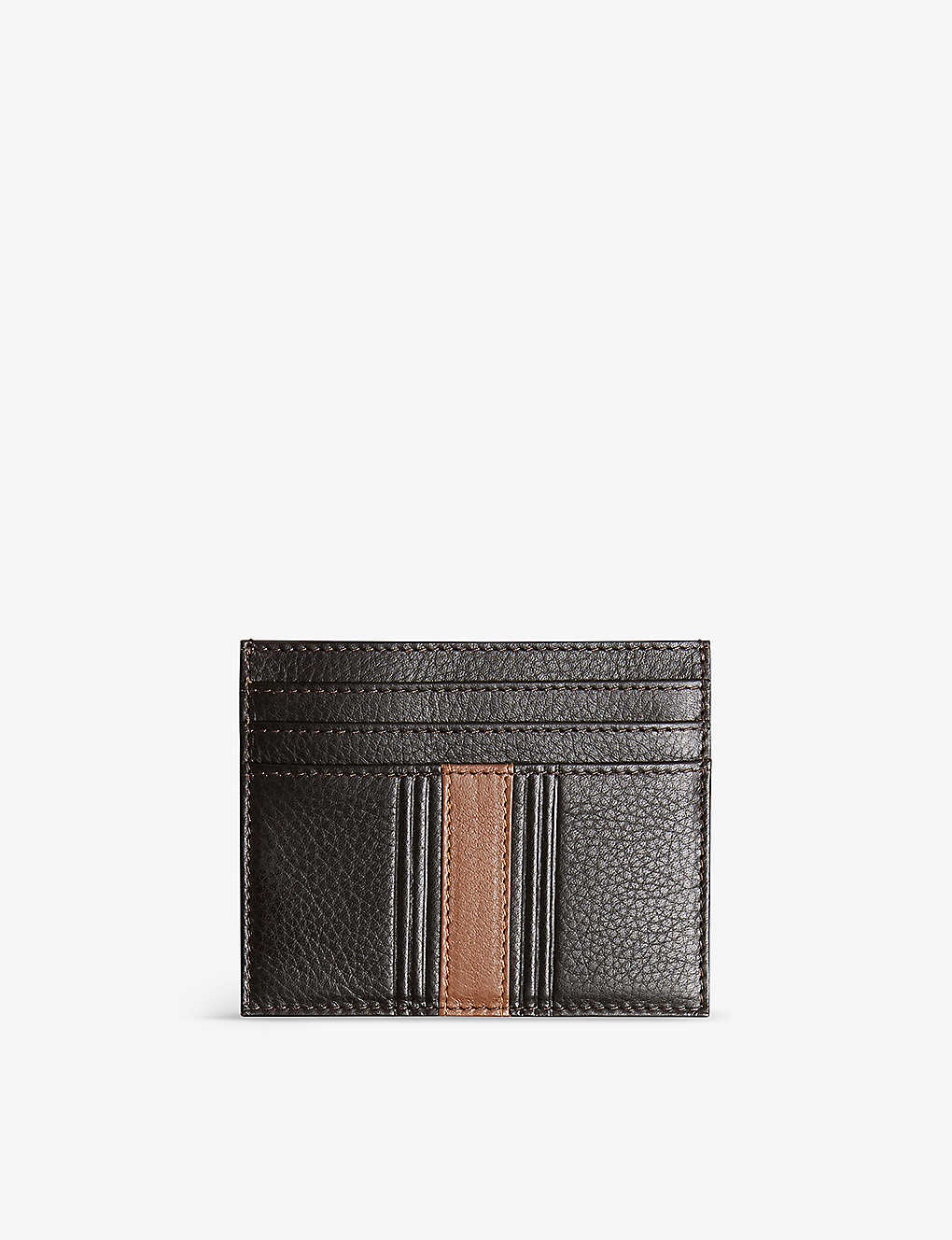 Ted Baker Brn-choc Evet Striped Leather Card Holder