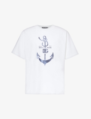 Dolce & Gabbana T-shirt With Logo In Optical White