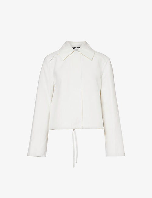 JIL SANDER: Boxy-fit drawstring-hem cotton jacket