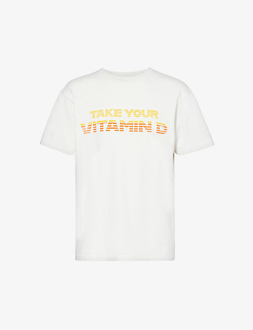 GALLERY DEPT: Vitamin D graphic-print cotton-jersey T-shirt