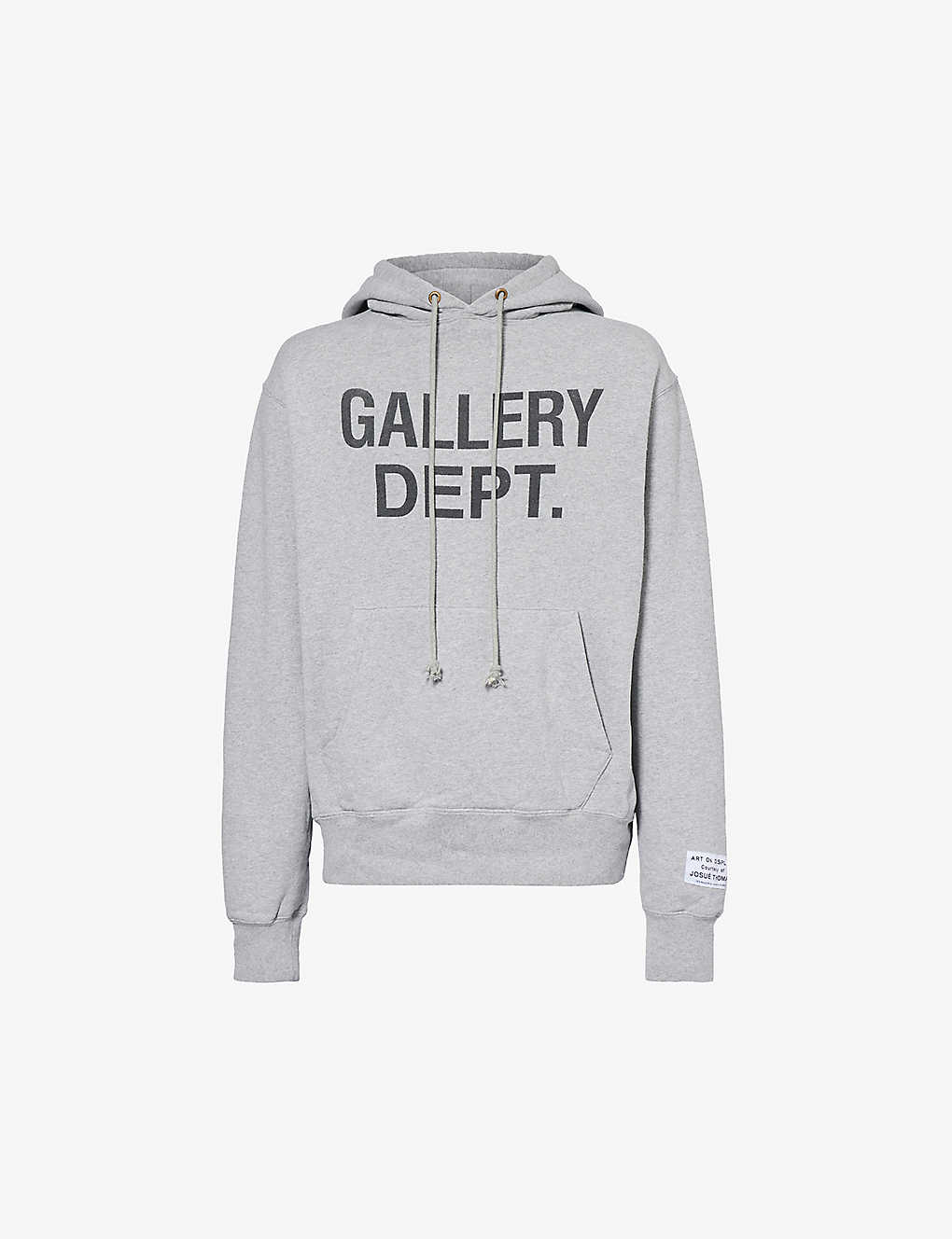 Gallery Dept. Gallery Dept Mens Heather Grey Logo Graphic-print Cotton-jersey Hoody