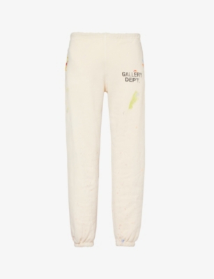 GALLERY DEPT: Branded paint-print cotton-jersey jogging bottoms