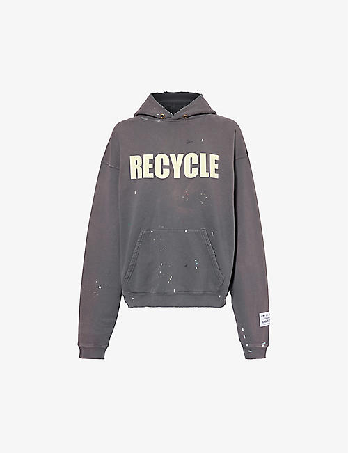 GALLERY DEPT: Recycle brand-print cotton-jersey hoody