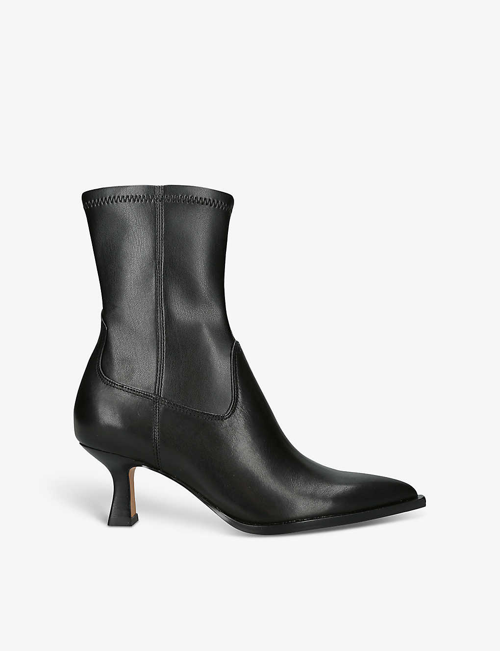 Dolce Vita Womens Black Arya Leather Heeled Ankle Boots