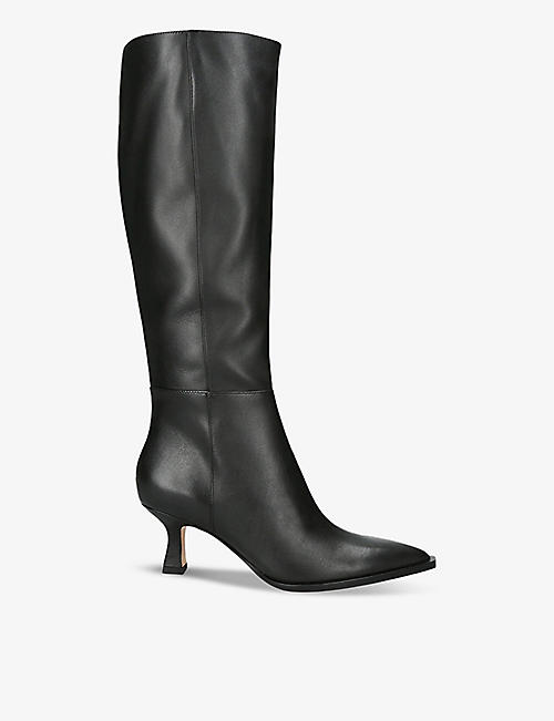 DOLCE VITA: Auggie leather heeled knee-high boots