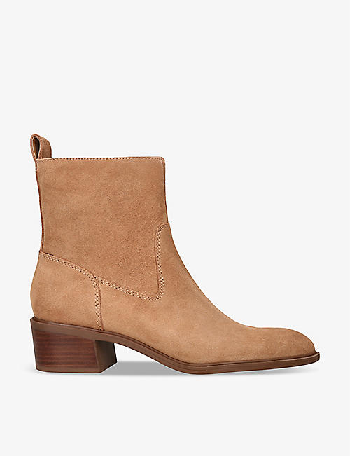 DOLCE VITA: Bili panelled suede heeled ankle boots