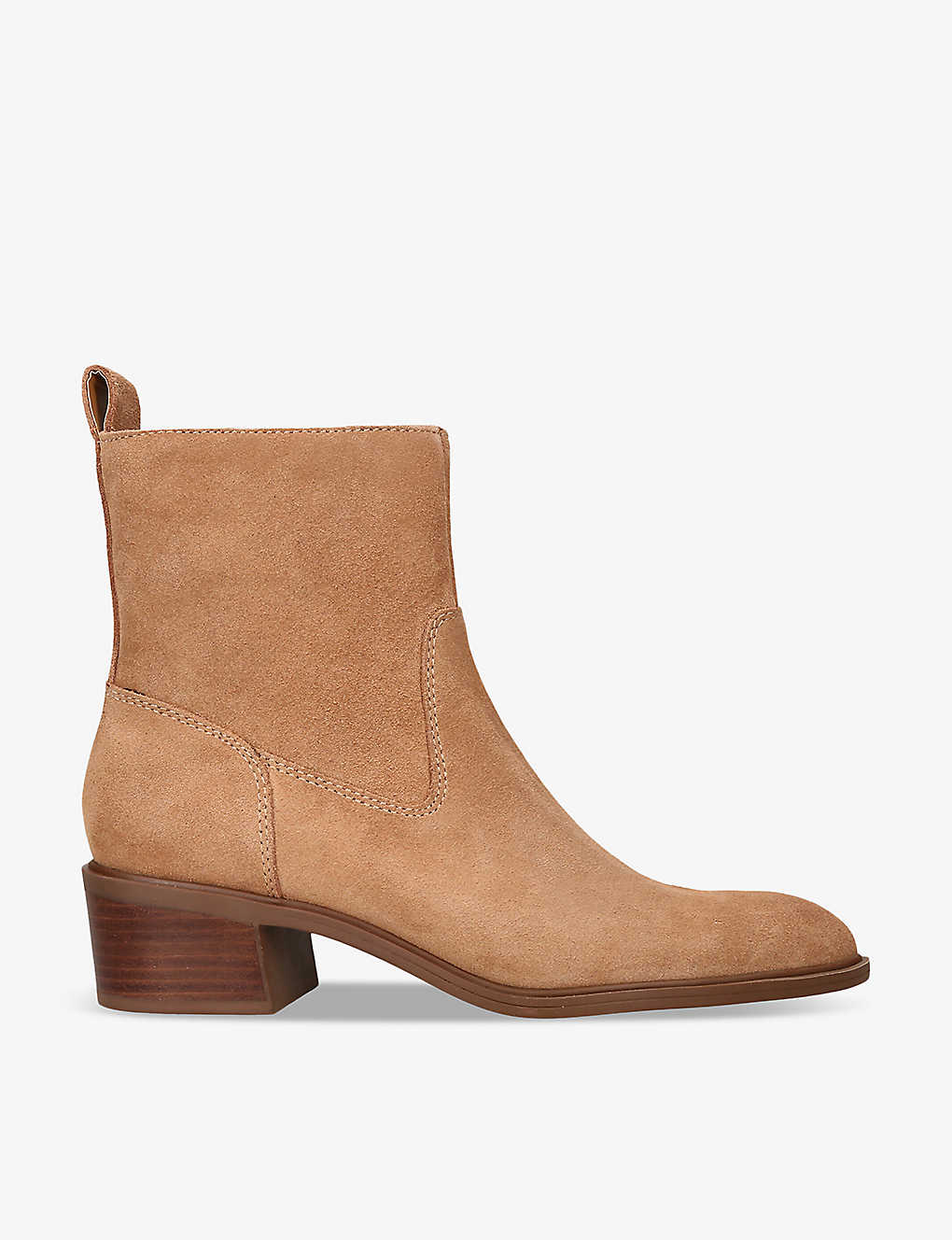 Dolce Vita Womens Tan Bili Panelled Suede Heeled Ankle Boots
