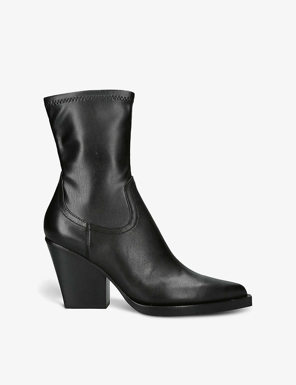 Dolce Vita Womens Black Boyde Leather Heeled Ankle Boots
