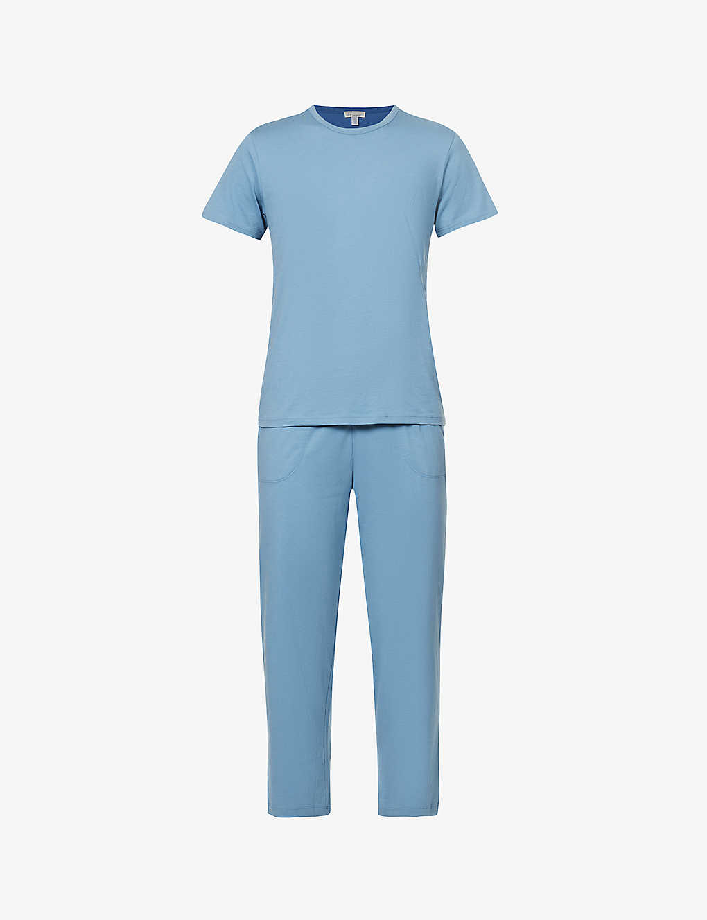 Skin Womens Ocean Blue Carly Short-sleeved Cotton-jersey Pyjama Set