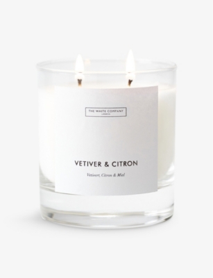 THE WHITE COMPANY: Vetiver and Citron mineral-wax scented candle 280mg